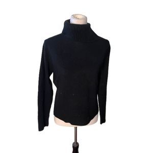 Allders black split turtle neck sweater L